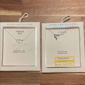 Sterling silver heart necklace